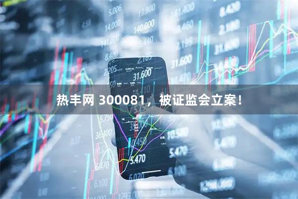 热丰网 300081，被证监会立案！
